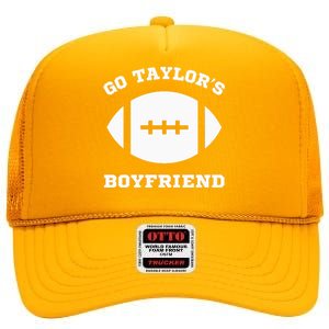 Go T.aylor's Boyfriend Football Red High Crown Mesh Back Trucker Hat