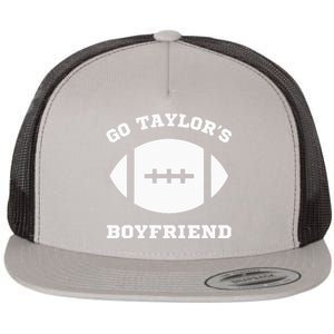 Go T.aylor's Boyfriend Football Red Flat Bill Trucker Hat