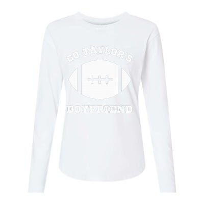 Go T.aylor's Boyfriend Football Red Womens Cotton Relaxed Long Sleeve T-Shirt