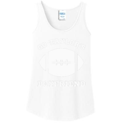 Go T.aylor's Boyfriend Football Red Ladies Essential Tank