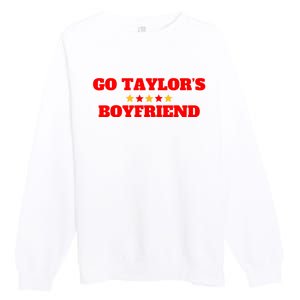 Go TaylorS Boyfriend Football Fan Premium Crewneck Sweatshirt