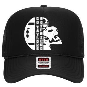 Go Taylors Boyfriend Funny Football High Crown Mesh Back Trucker Hat