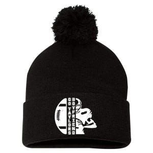 Go Taylors Boyfriend Funny Football Pom Pom 12in Knit Beanie