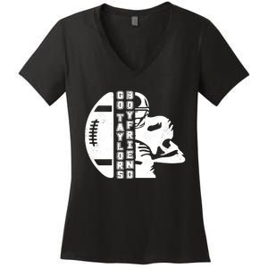 Go Taylors Boyfriend Funny Football Women's V-Neck T-Shirt