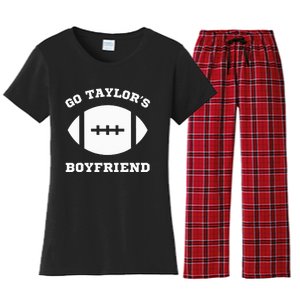 Go T.aylor's Boyfriend Football Red Women's Flannel Pajama Set