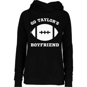 Go T.aylor's Boyfriend Football Red Womens Funnel Neck Pullover Hood