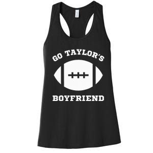 Go T.aylor's Boyfriend Football Red Women's Racerback Tank