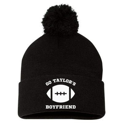 Go T.aylor's Boyfriend Football Red Pom Pom 12in Knit Beanie