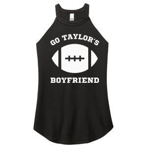 Go T.aylor's Boyfriend Football Red Women's Perfect Tri Rocker Tank