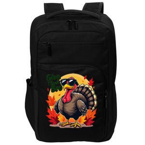 Give Thanks Bro Cute Turkey Thankful Thanksgiving Impact Tech Backpack