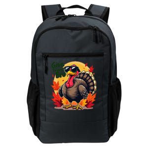 Give Thanks Bro Cute Turkey Thankful Thanksgiving Daily Commute Backpack