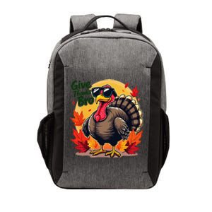 Give Thanks Bro Cute Turkey Thankful Thanksgiving Vector Backpack