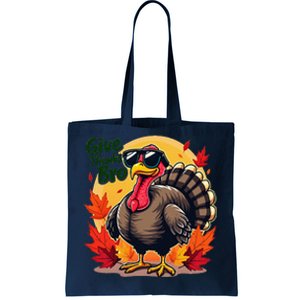 Give Thanks Bro Cute Turkey Thankful Thanksgiving Tote Bag