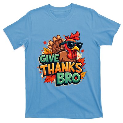 Give Thanks Bro Cute Turkey Thankful Thanksgiving T-Shirt