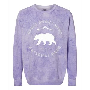 Gatlinburg Tn Bear Retro Great Smoky Mountains National Park Colorblast Crewneck Sweatshirt