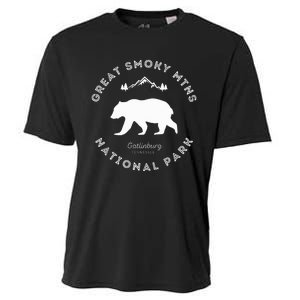 Gatlinburg Tn Bear Retro Great Smoky Mountains National Park Cooling Performance Crew T-Shirt