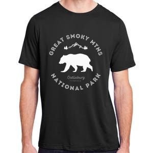 Gatlinburg Tn Bear Retro Great Smoky Mountains National Park Adult ChromaSoft Performance T-Shirt