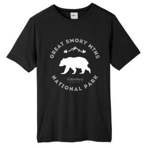 Gatlinburg Tn Bear Retro Great Smoky Mountains National Park Tall Fusion ChromaSoft Performance T-Shirt