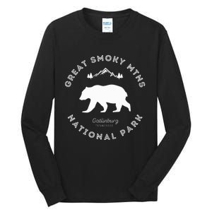 Gatlinburg Tn Bear Retro Great Smoky Mountains National Park Tall Long Sleeve T-Shirt