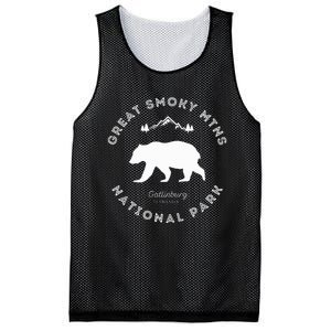 Gatlinburg Tn Bear Retro Great Smoky Mountains National Park Mesh Reversible Basketball Jersey Tank