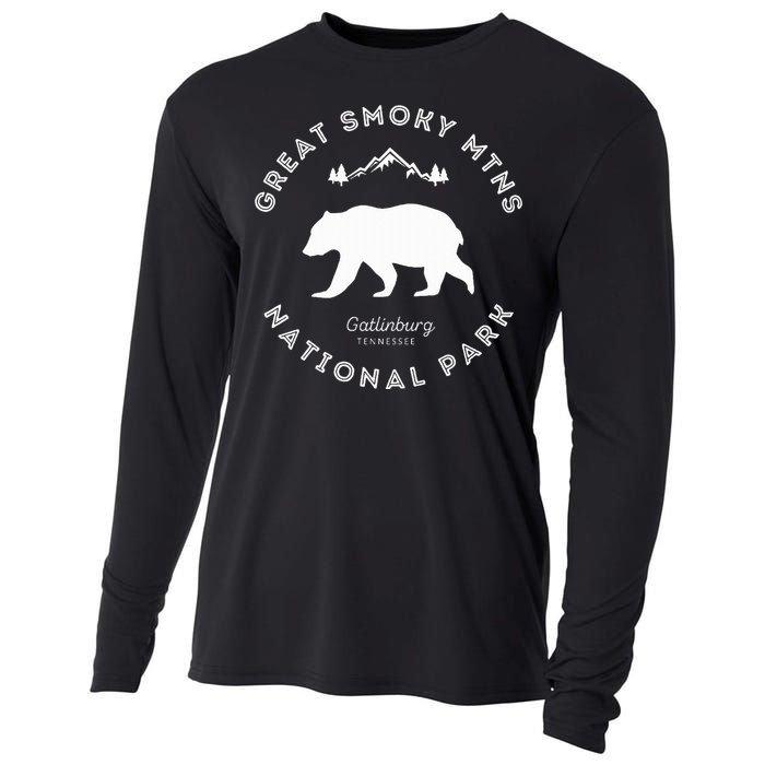 Gatlinburg Tn Bear Retro Great Smoky Mountains National Park Cooling Performance Long Sleeve Crew