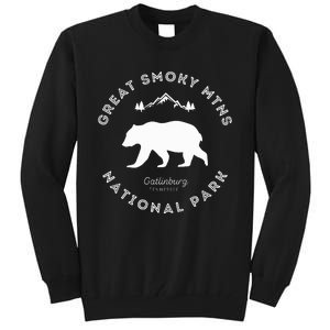 Gatlinburg Tn Bear Retro Great Smoky Mountains National Park Tall Sweatshirt