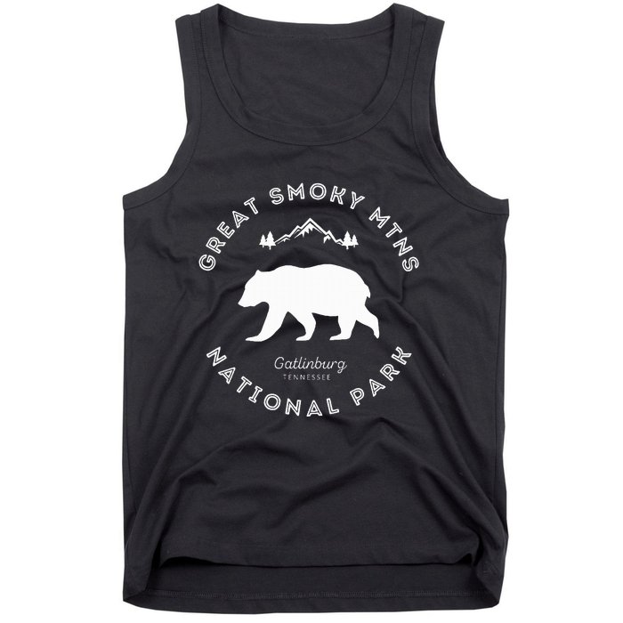 Gatlinburg Tn Bear Retro Great Smoky Mountains National Park Tank Top