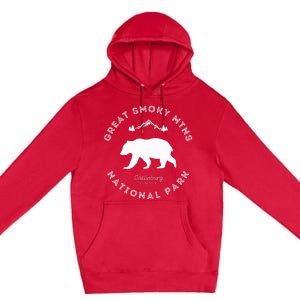 Gatlinburg Tn Bear Retro Great Smoky Mountains National Park Premium Pullover Hoodie