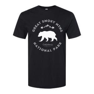 Gatlinburg Tn Bear Retro Great Smoky Mountains National Park Softstyle CVC T-Shirt