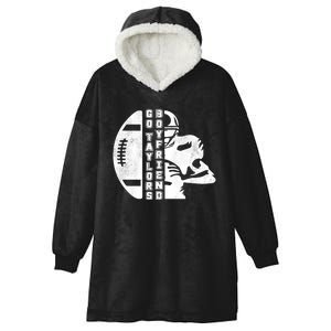 Go Taylors Boyfriend Funny Football Hooded Wearable Blanket