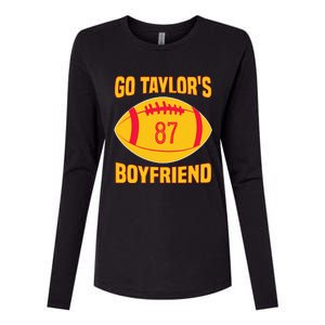 Go T.aylors Boyfriend Football Funny Go T.aylor's Boyfriend Womens Cotton Relaxed Long Sleeve T-Shirt