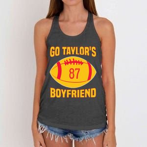 Go T.aylors Boyfriend Football Funny Go T.aylor's Boyfriend Women's Knotted Racerback Tank