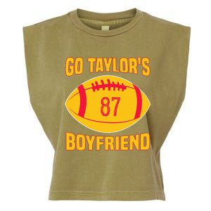 Go T.aylors Boyfriend Football Funny Go T.aylor's Boyfriend Garment-Dyed Women's Muscle Tee