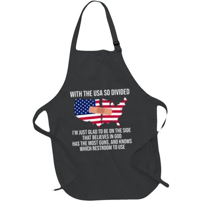 Glad To Be On The Side That Believes In God & Has Most Guns Full-Length Apron With Pockets