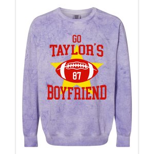 Go T.aylors Boyfriend Football Funny Go T.aylor's Boyfriend Colorblast Crewneck Sweatshirt