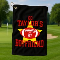 Go T.aylors Boyfriend Football Funny Go T.aylor's Boyfriend Golf Towel