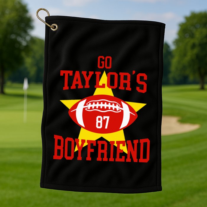 Go T.aylors Boyfriend Football Funny Go T.aylor's Boyfriend Golf Towel