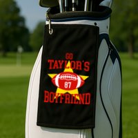 Go T.aylors Boyfriend Football Funny Go T.aylor's Boyfriend Golf Towel