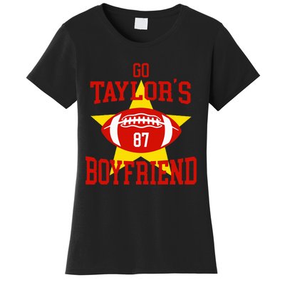 Go T.aylors Boyfriend Football Funny Go T.aylor's Boyfriend Women's T-Shirt