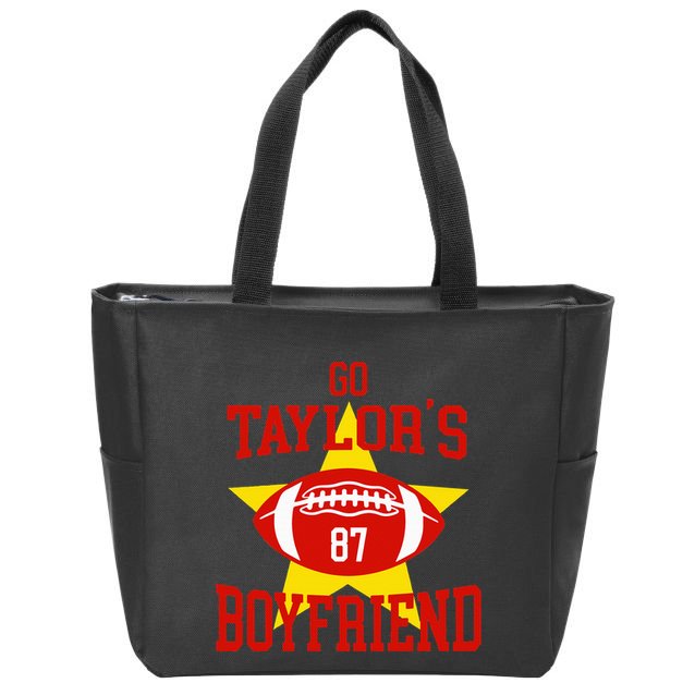 Go T.aylors Boyfriend Football Funny Go T.aylor's Boyfriend Zip Tote Bag