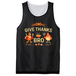 Give Thanks Bro Cute Turkey Thankful Thanksgiving Mesh Reversible Basketball Jersey Tank