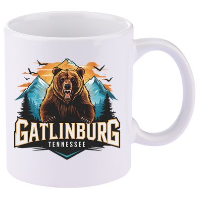 Gatlinburg Tennessee Bear Mountain Adventure 11oz C Handle Ceramic Mug