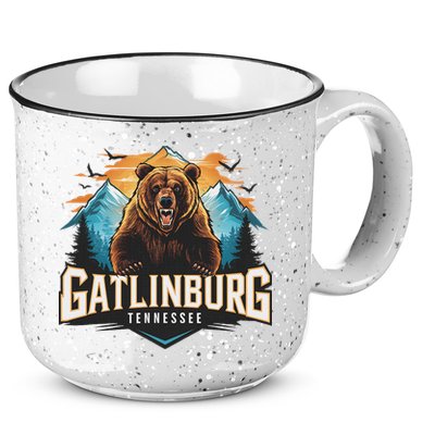 Gatlinburg Tennessee Bear Mountain Adventure 15oz Campfire Ceramic Mug