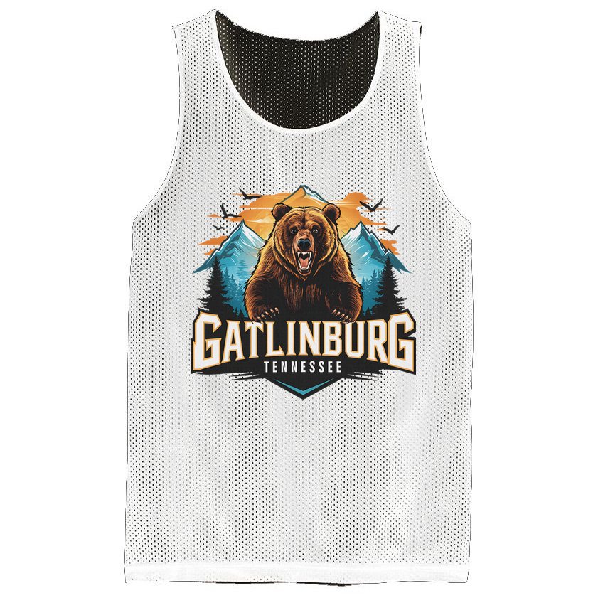 Gatlinburg Tennessee Bear Mountain Adventure Mesh Reversible Basketball Jersey Tank