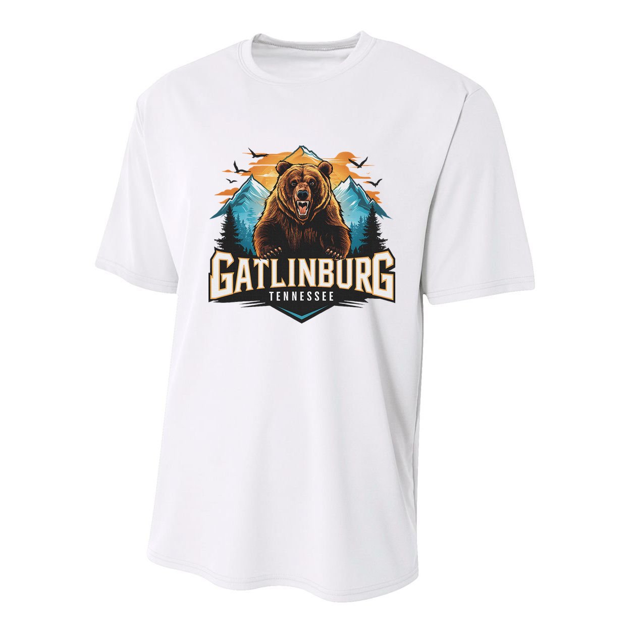 Gatlinburg Tennessee Bear Mountain Adventure Youth Performance Sprint T-Shirt