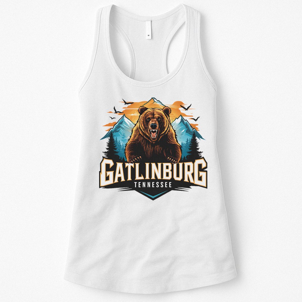 Gatlinburg Tennessee Bear Mountain Adventure Womens Tank Top
