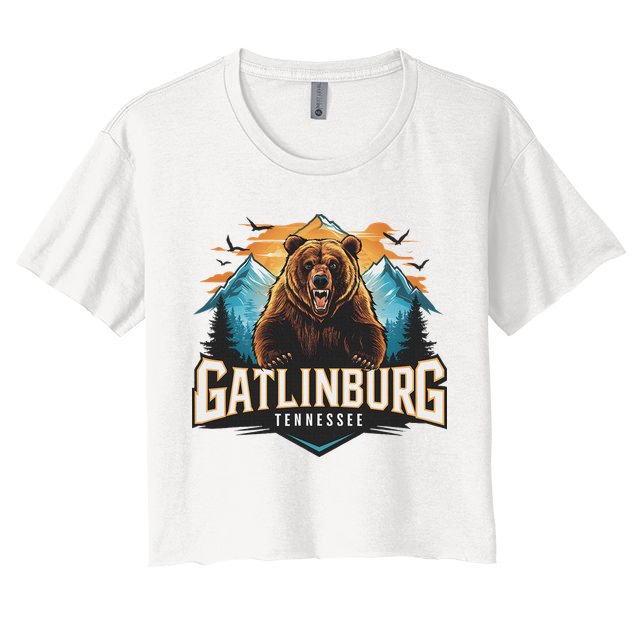 Gatlinburg Tennessee Bear Mountain Adventure Crop Top