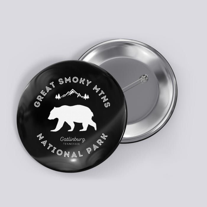 Gatlinburg Tn Bear Retro Great Smoky Mountains National Park Button