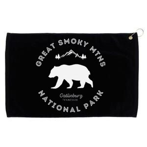 Gatlinburg Tn Bear Retro Great Smoky Mountains National Park Grommeted Golf Towel