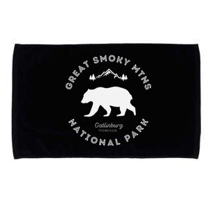 Gatlinburg Tn Bear Retro Great Smoky Mountains National Park Microfiber Hand Towel